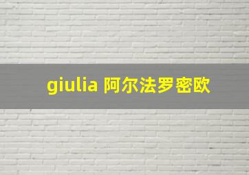 giulia 阿尔法罗密欧